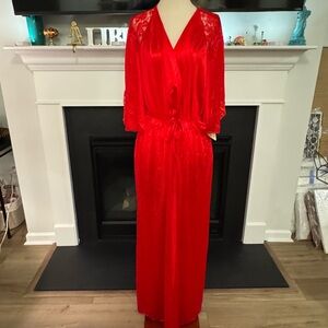 NWT Vintage Texsheen Nylon Lace Robe | 1960s-70s Deadstock Glamour | Size L